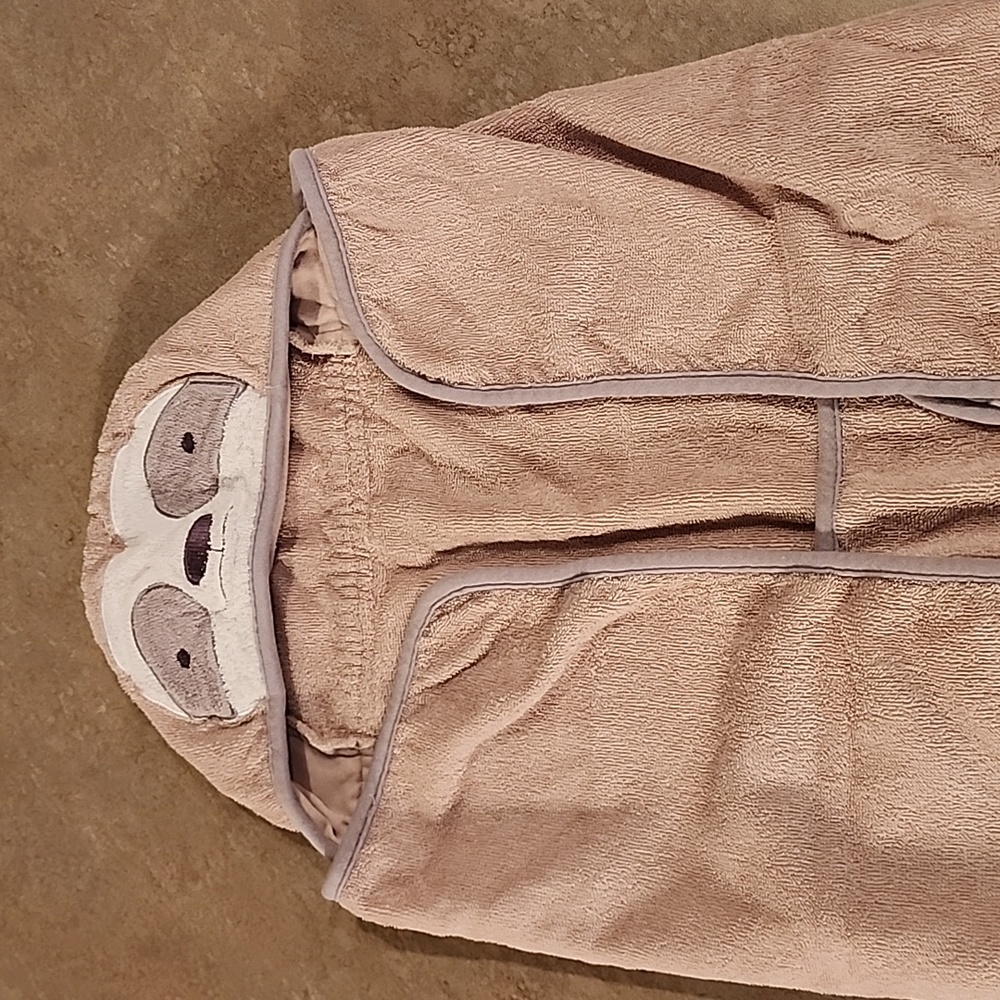 Infant Tan Hooded Bath Towel